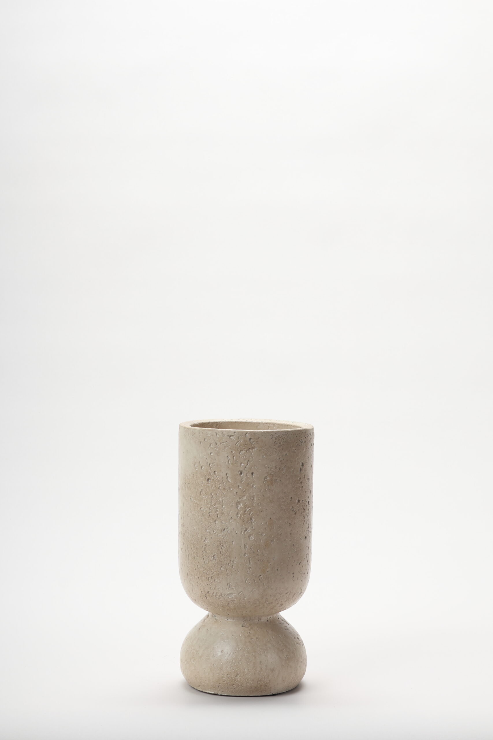 Travertine Pedestal Vase (Natural)