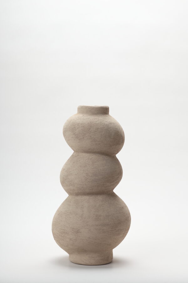 Totem Earthenware Vase (Beige)
