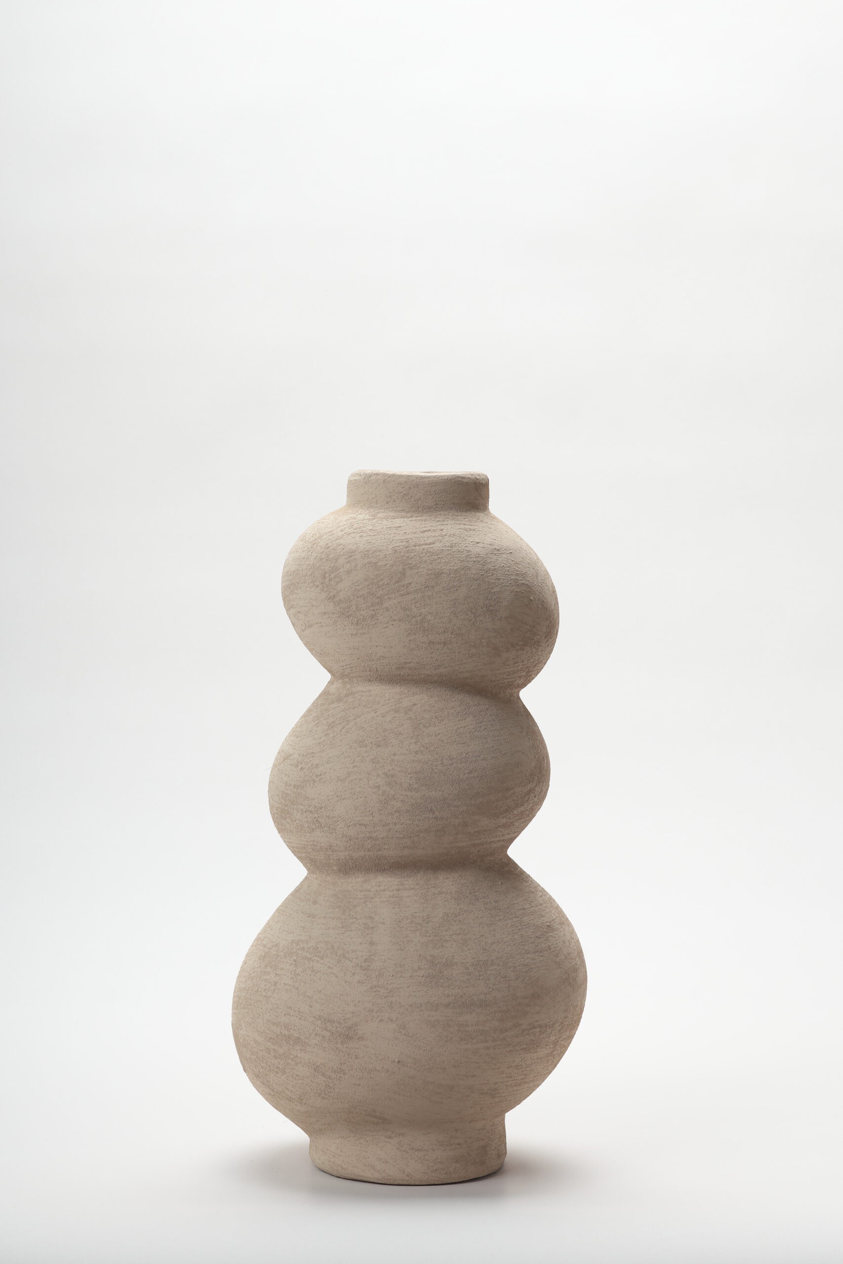 Totem Earthenware Vase (Beige)