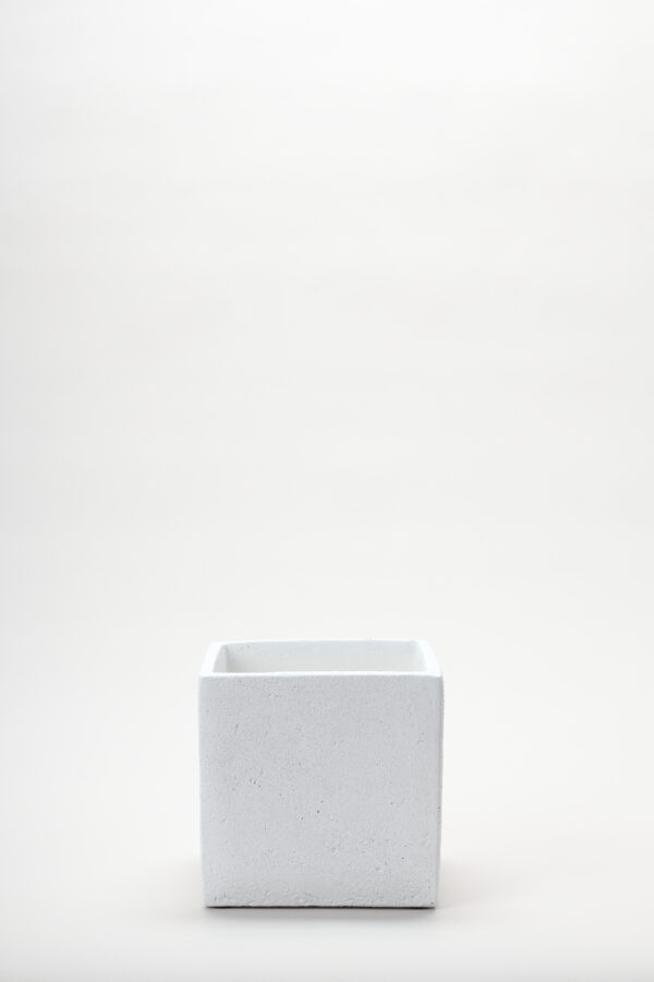 Stone Cube Vase (White)