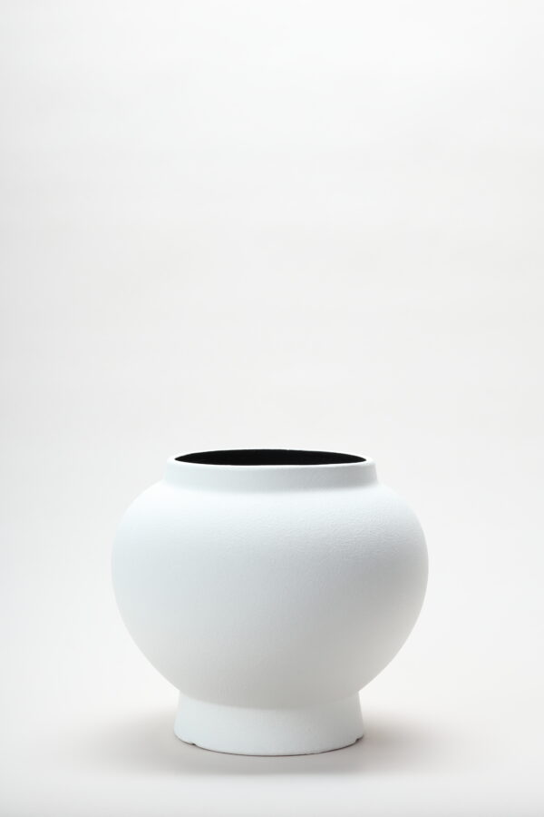 Large Round Decorative Vase (White)