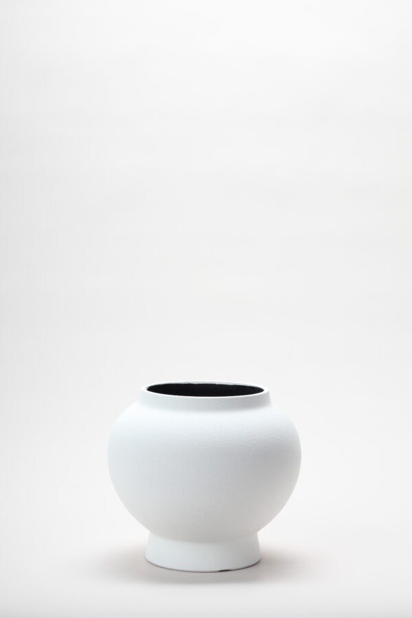 Round Decorative Vase (White)